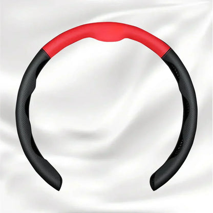 Nexi Customized Car Logo Breathable Ultra-thin 5D Leather & Carbon Car Steering Wheel Cover Universal Fit